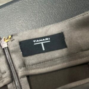 T Tahari Gray Pencil Midi Skirt for Work